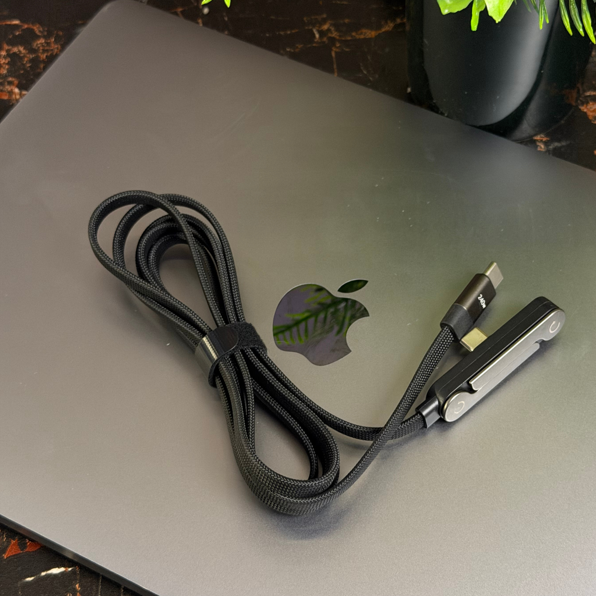 Standy 240W USB-C to USB-C Fast Charging Cable – Built-In Phone Stand, Premium Braided, 100% Original